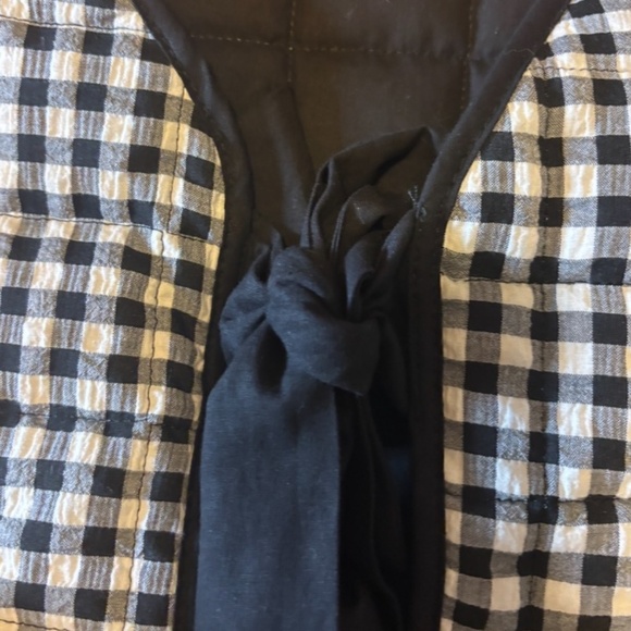 Stoosh black and white gingham reversible quilted blazer jacket NWT - Picture 6 of 11